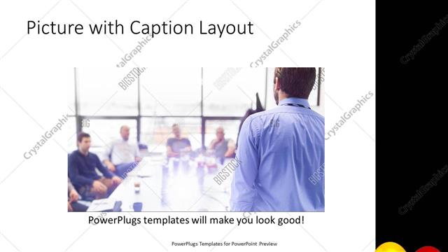 Picture with Caption presentation slide layout