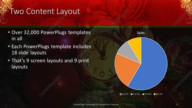 Two Content presentation slide layout