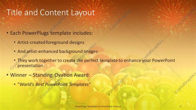 Title and Content presentation slide layout