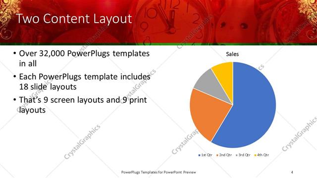 Two Content presentation slide layout