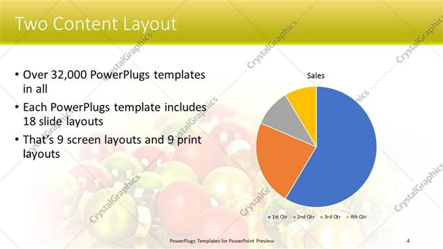 Two Content presentation slide layout