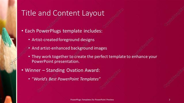 Title and Content presentation slide layout