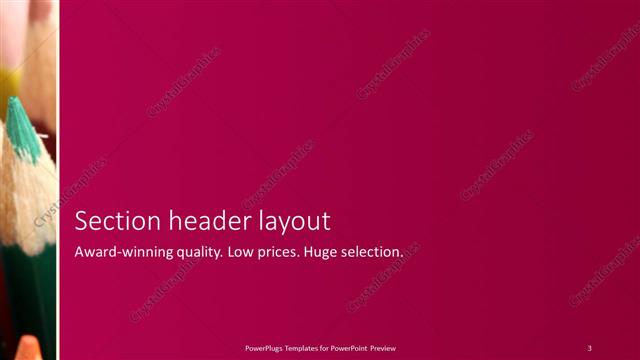 Section Header presentation slide layout