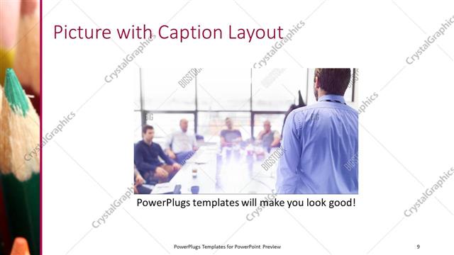 Picture with Caption presentation slide layout