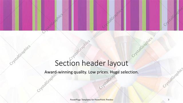 Section Header presentation slide layout