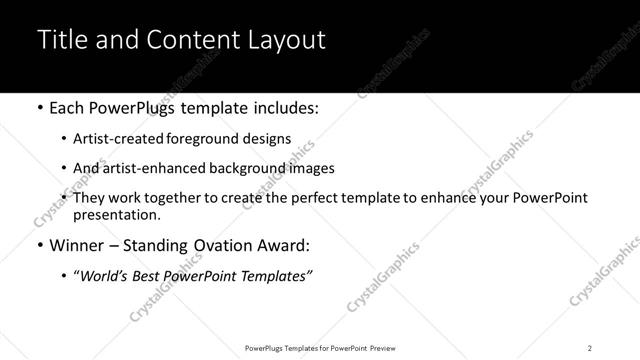 Title and Content presentation slide layout