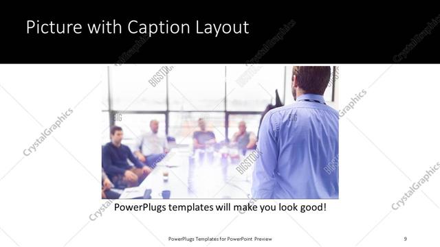 Picture with Caption presentation slide layout