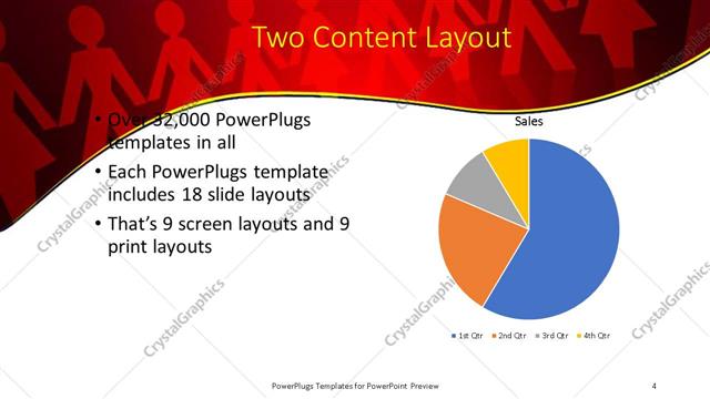Two Content presentation slide layout