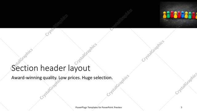 Section Header presentation slide layout