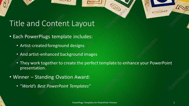 Title and Content presentation slide layout