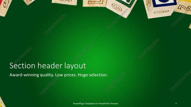 Section Header presentation slide layout