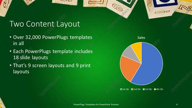 Two Content presentation slide layout