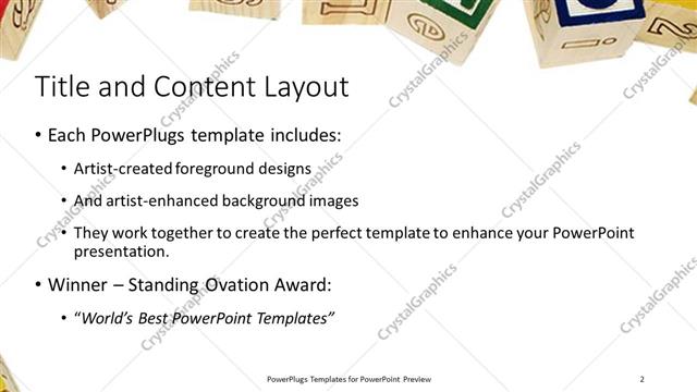 Title and Content presentation slide layout