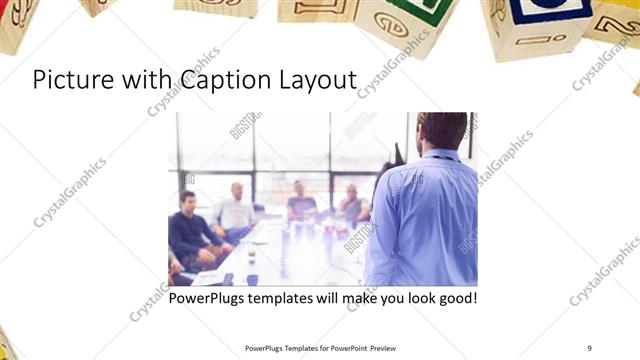 Picture with Caption presentation slide layout