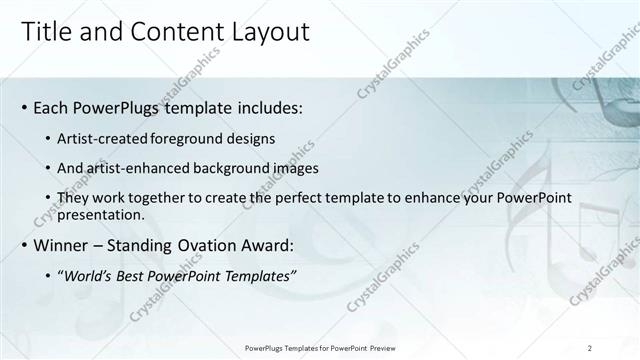 Title and Content presentation slide layout