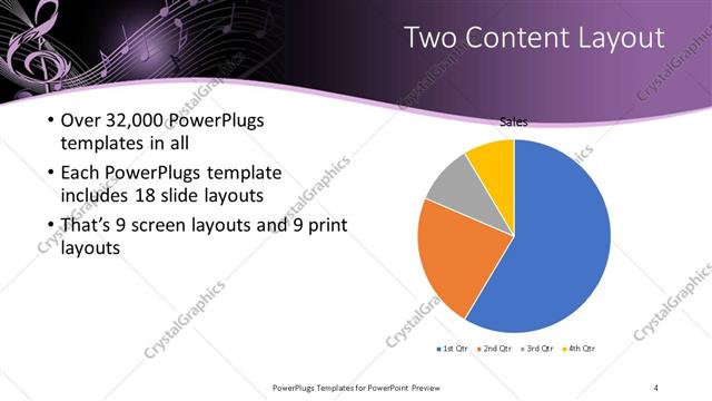 Two Content presentation slide layout