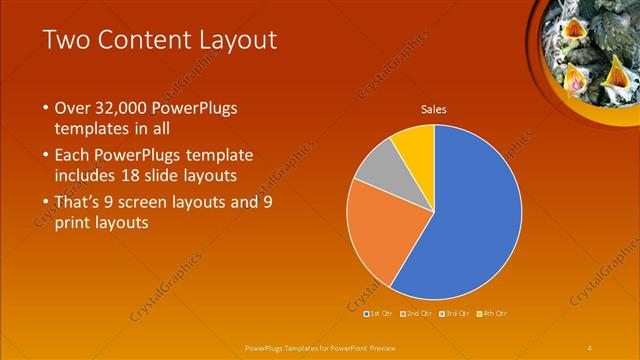 Two Content presentation slide layout