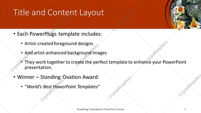 Title and Content presentation slide layout