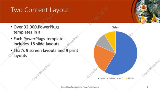 Two Content presentation slide layout