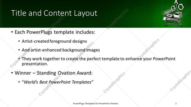 Title and Content presentation slide layout
