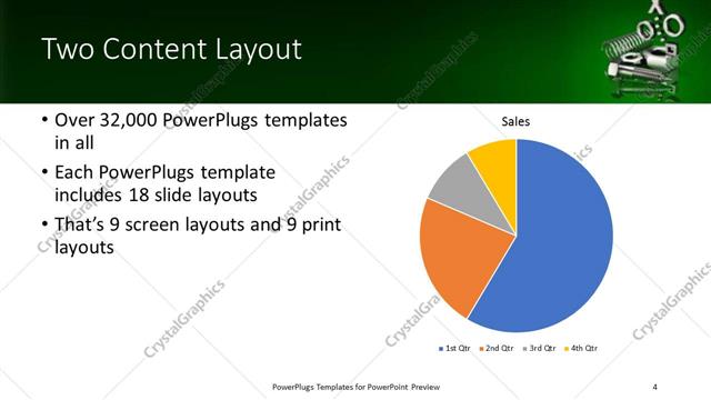 Two Content presentation slide layout