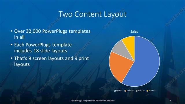 Two Content presentation slide layout