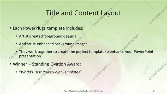 Title and Content presentation slide layout