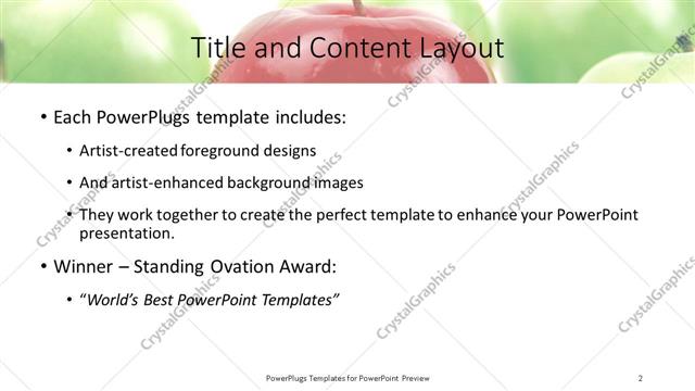 Title and Content presentation slide layout