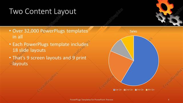 Two Content presentation slide layout