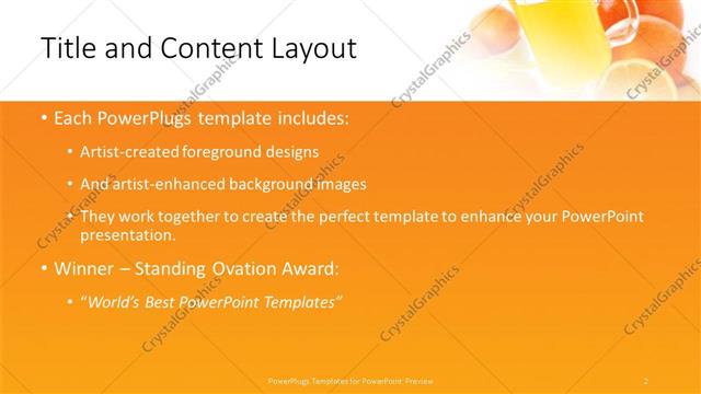 Title and Content presentation slide layout