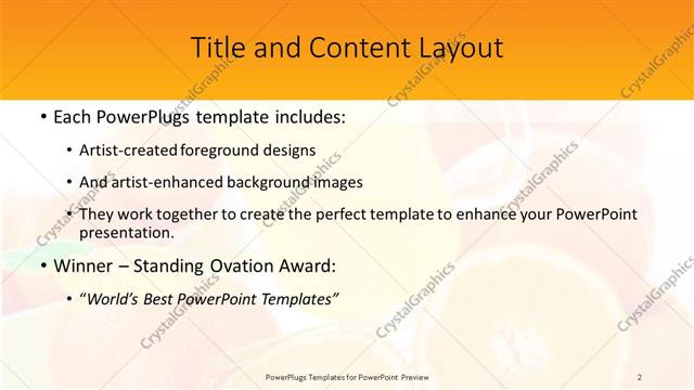 Title and Content presentation slide layout