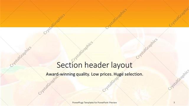 Section Header presentation slide layout