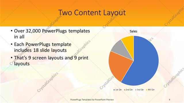 Two Content presentation slide layout