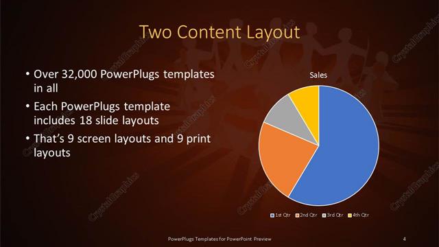 Two Content presentation slide layout