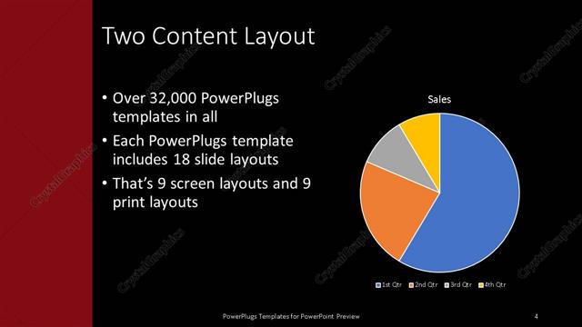 Two Content presentation slide layout
