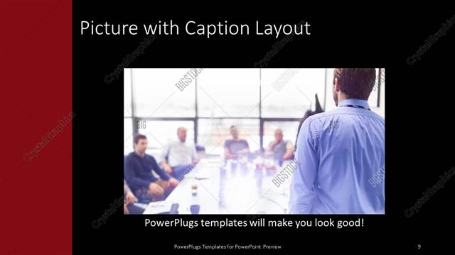 Picture with Caption presentation slide layout
