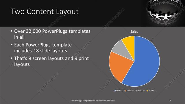 Two Content presentation slide layout