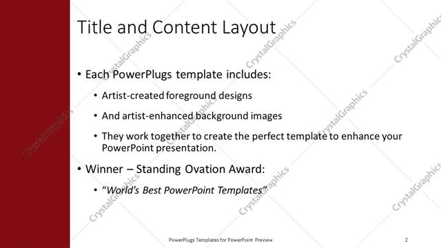Title and Content presentation slide layout
