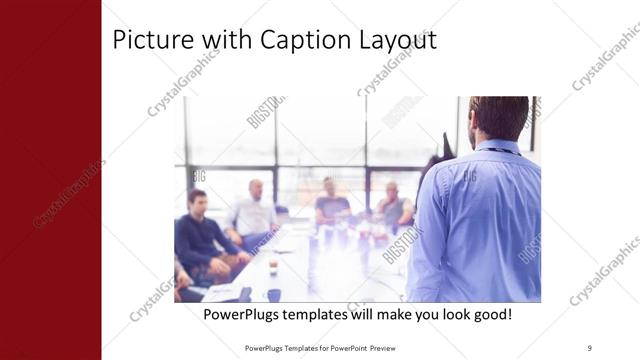 Picture with Caption presentation slide layout
