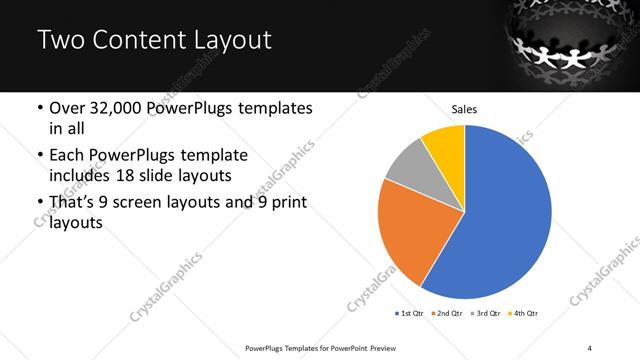 Two Content presentation slide layout