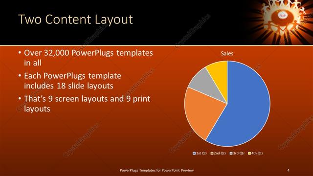 Two Content presentation slide layout