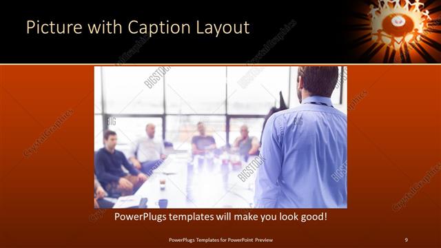 Picture with Caption presentation slide layout