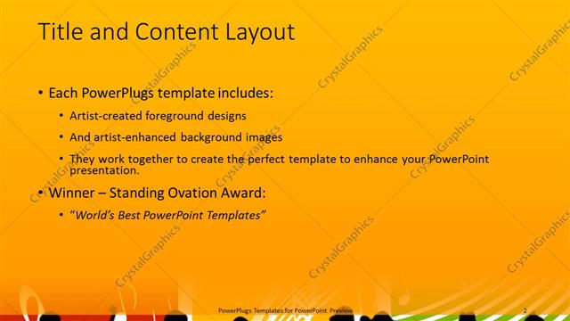 Title and Content presentation slide layout