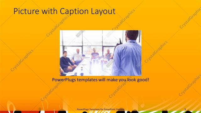Picture with Caption presentation slide layout