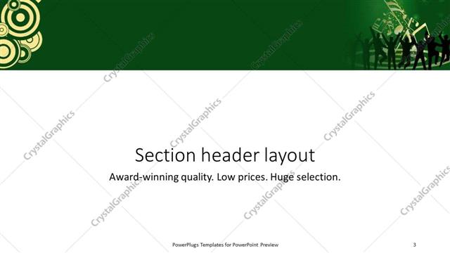 Section Header presentation slide layout