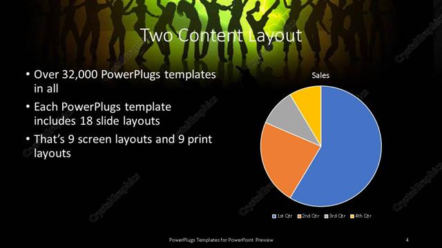 Two Content presentation slide layout