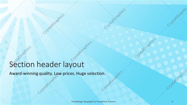 Section Header presentation slide layout