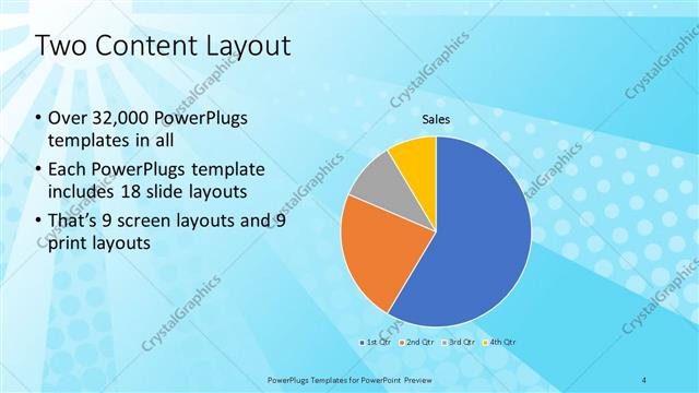 Two Content presentation slide layout