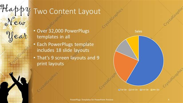Two Content presentation slide layout
