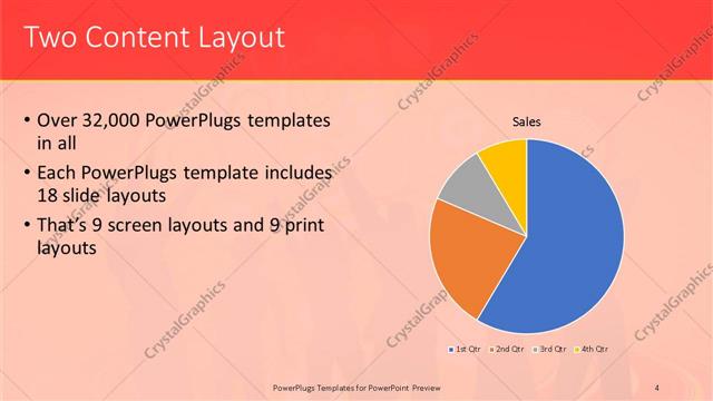 Two Content presentation slide layout